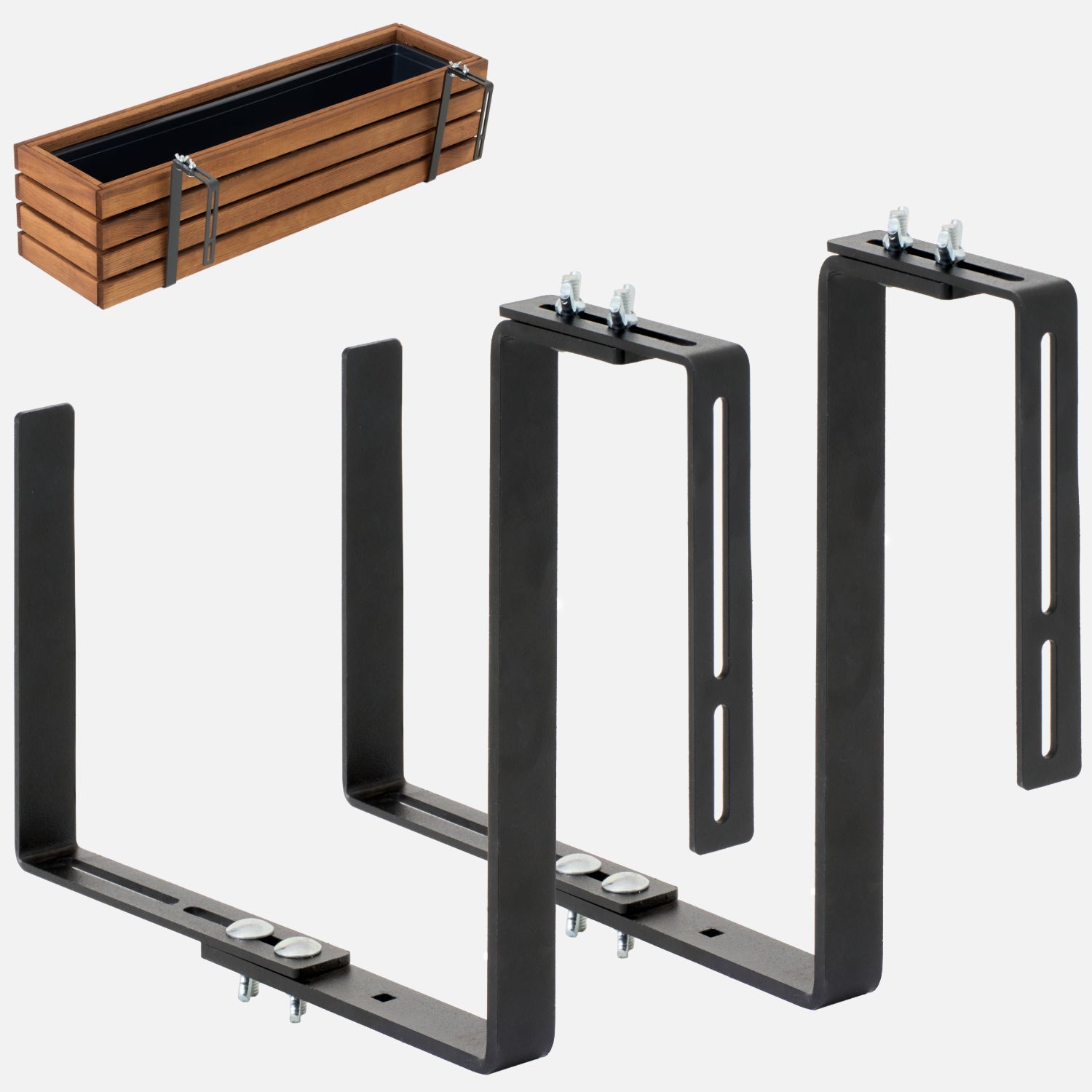 halter für blumenkästen Halterungen für Balkonkästen – 2er-Set – homerzo