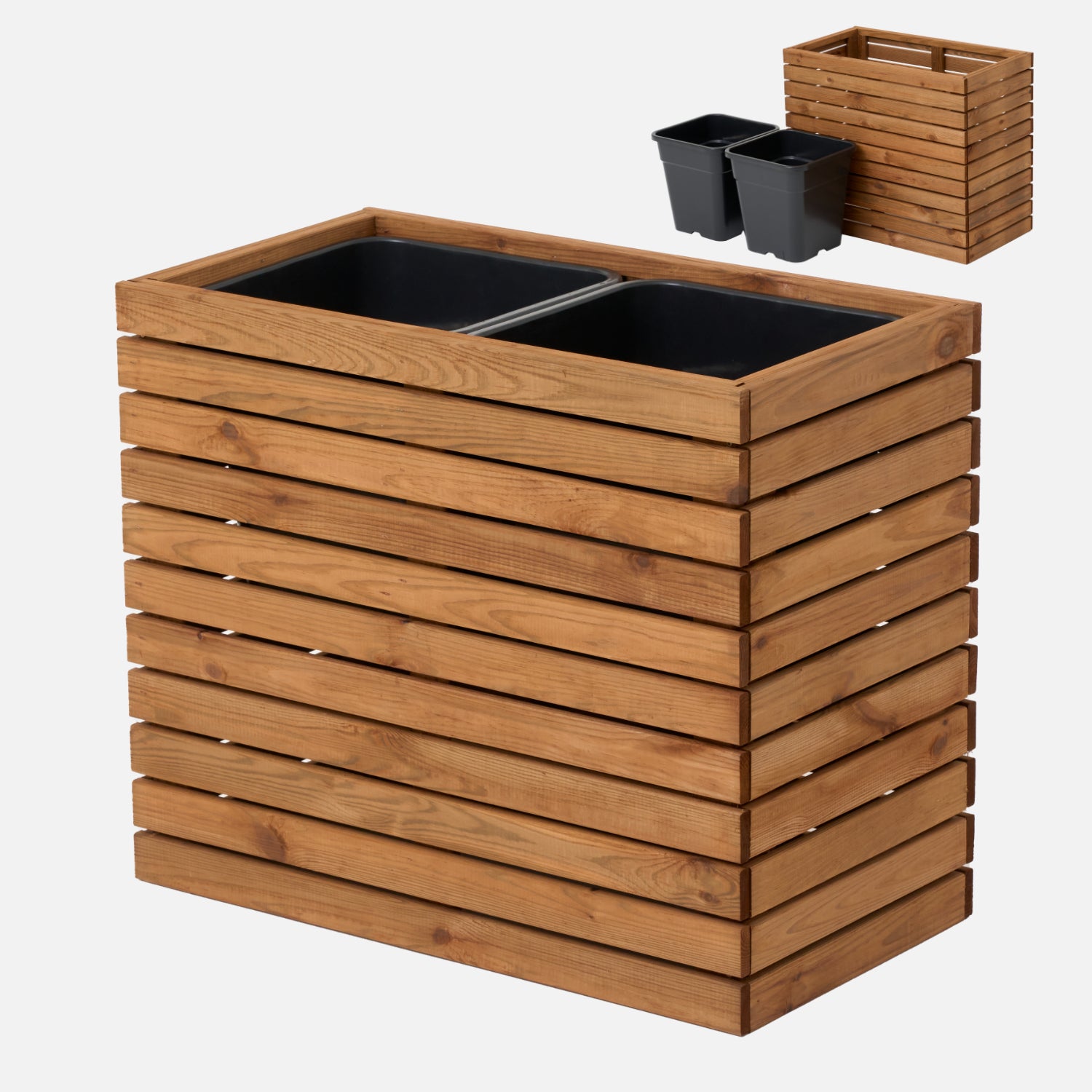 Pflanzkübel hoch 55 cm + 2 Einsätze – homerzo