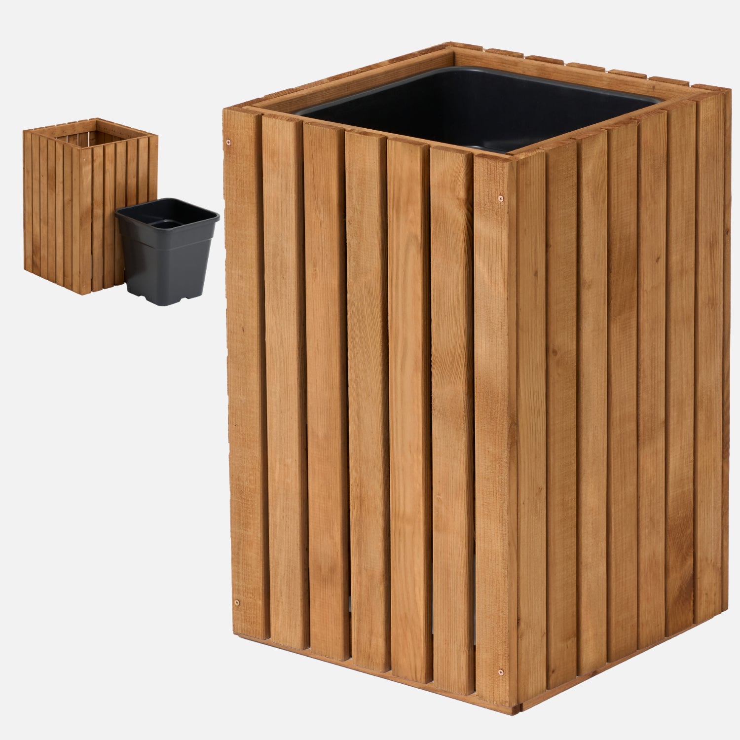 Duża donica ogrodowa wysoka z wkładem plastikowym 1x18l taras balkon ogród