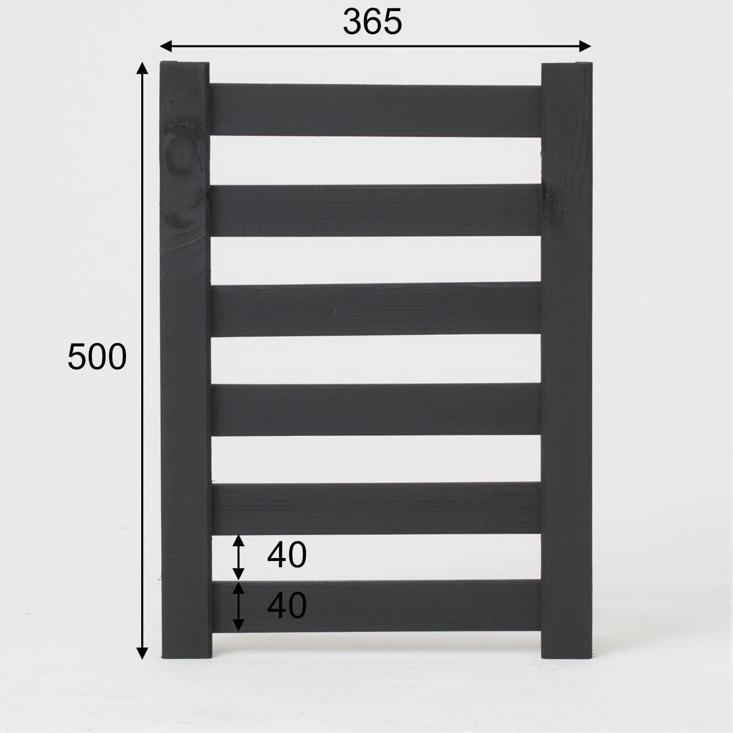 Pérgola modular de madera antracita 36,5 x h50 cm