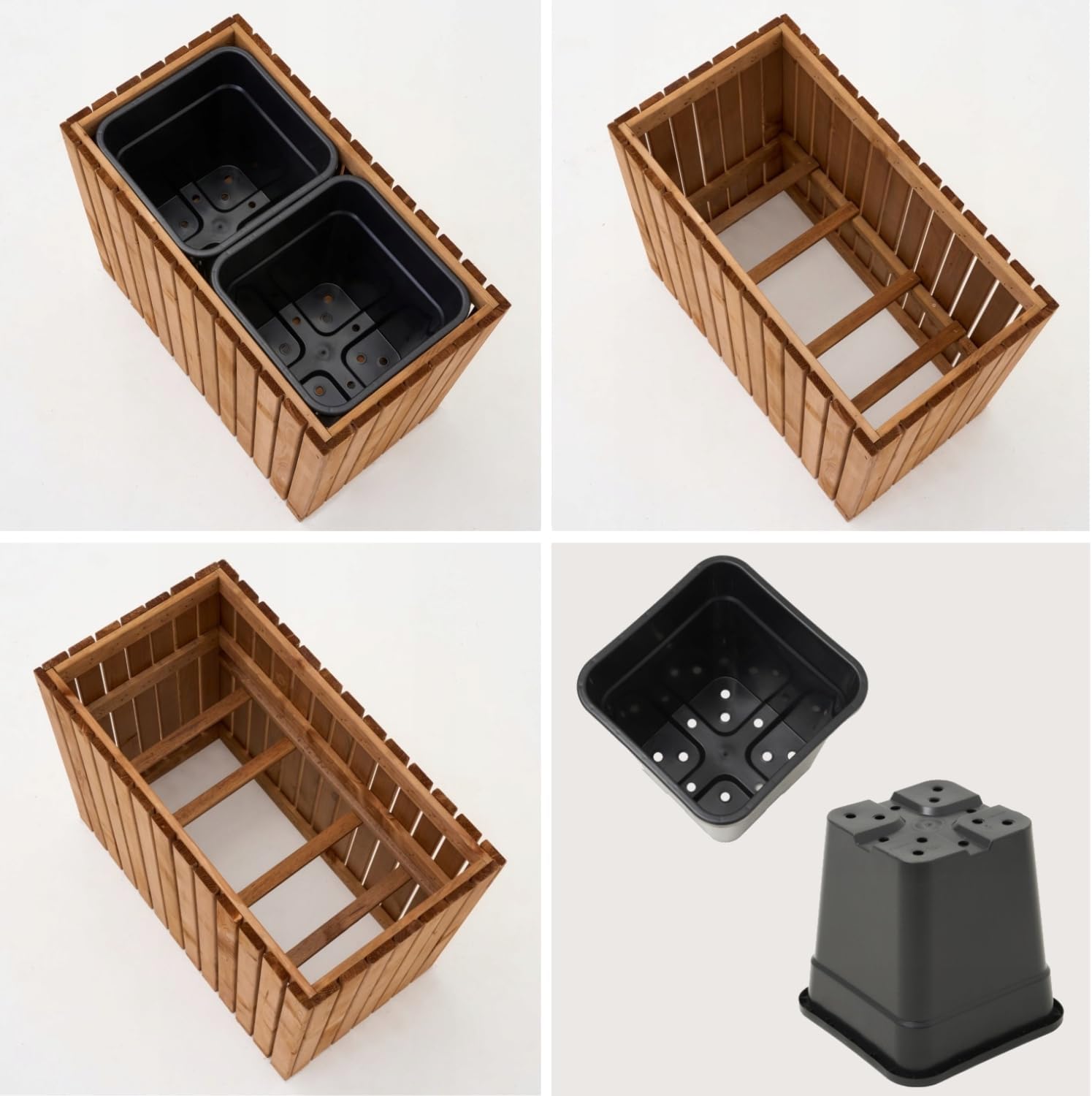 Duża donica ogrodowa wysoka 55cm, wkład plastikowy 2x18l taras balkon ogród