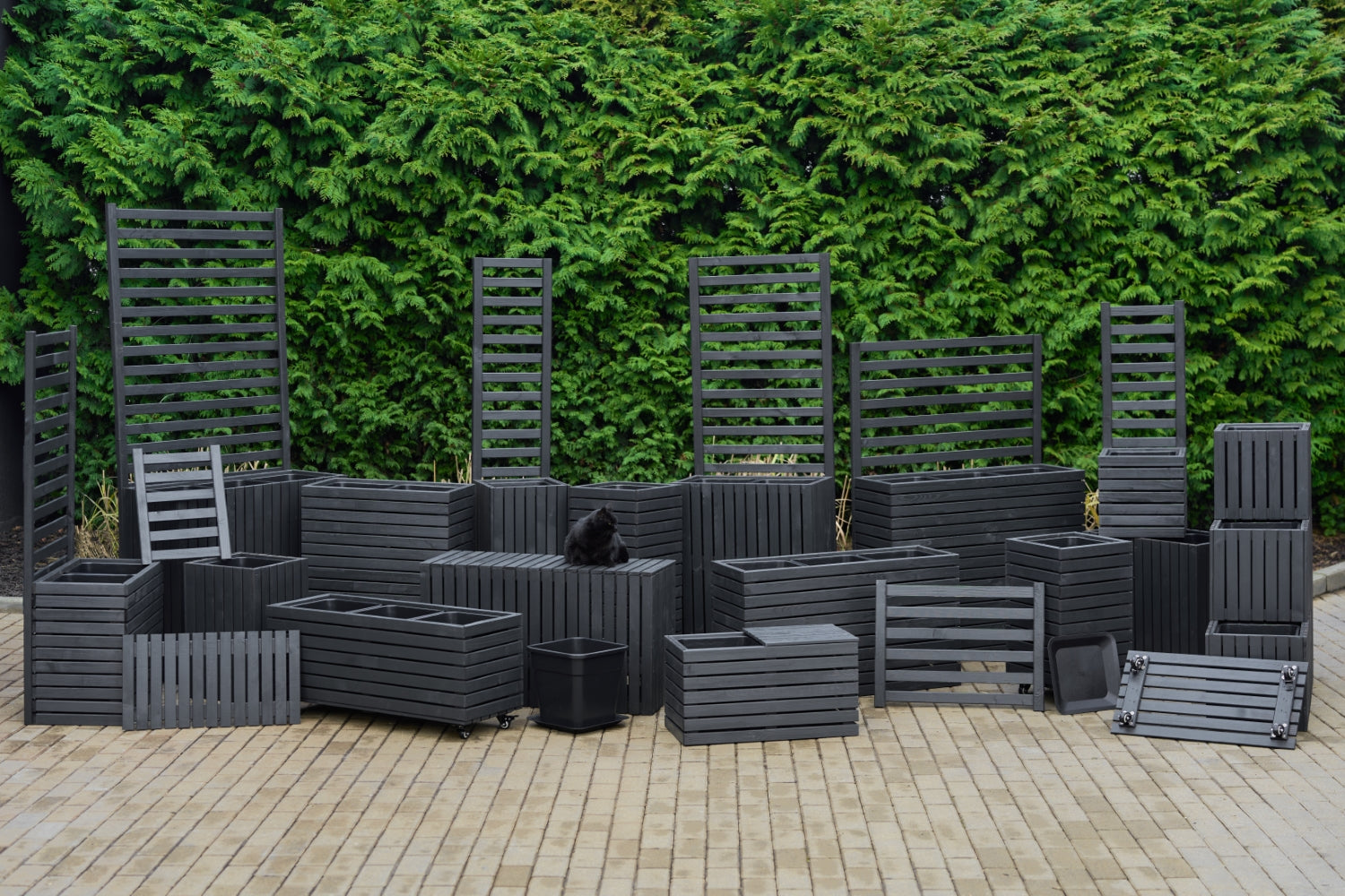 Wiekowózek Podstawka Podest Wózek pod Donicę Doniczkę na Kółkach Antracyt