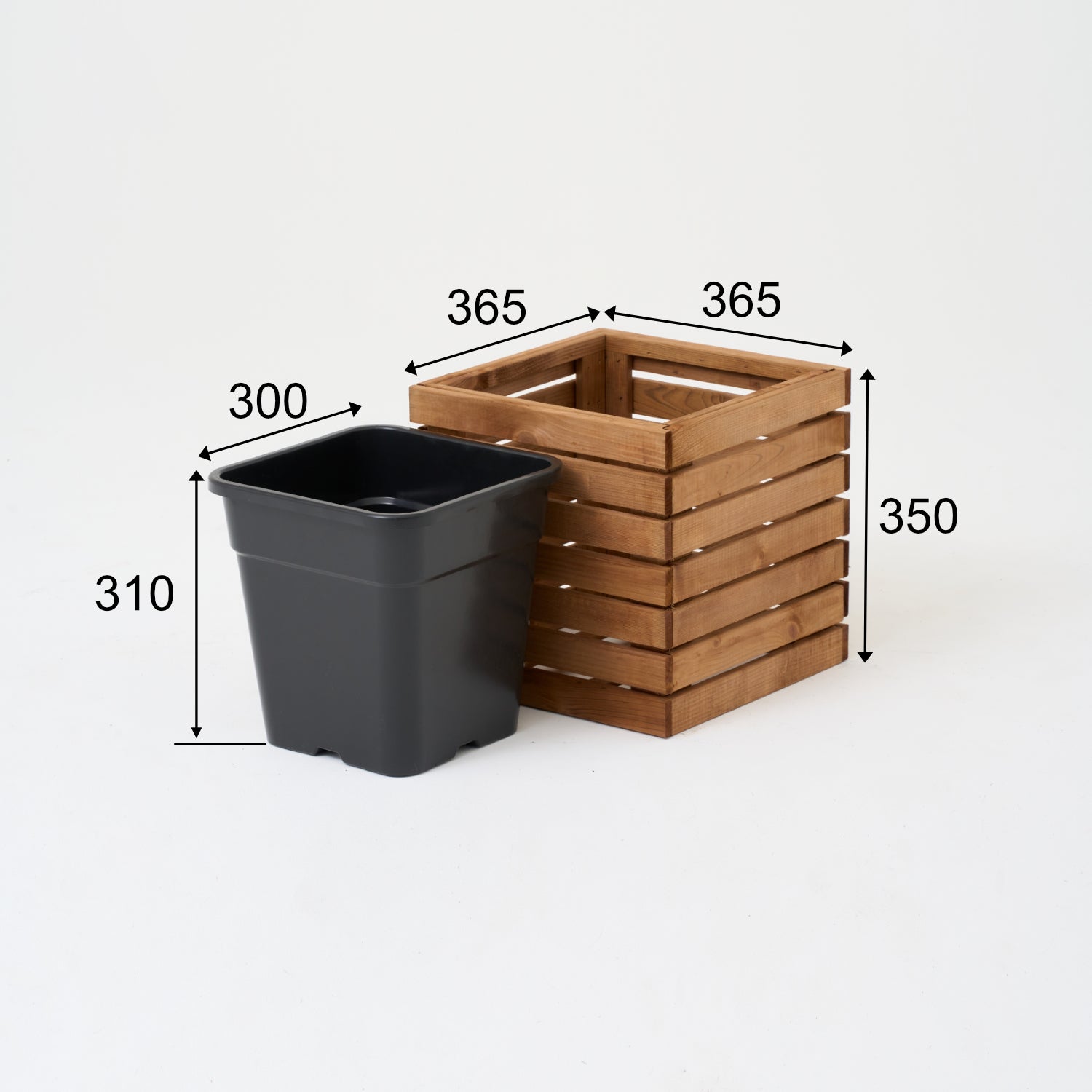 Donica ogrodowa kwadratowa z wkładem plastikowym 1x18l taras balkon ogród