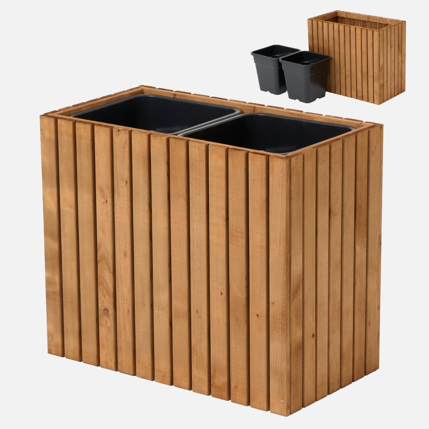 Duża donica ogrodowa wysoka 55cm, wkład plastikowy 2x18l taras balkon ogród