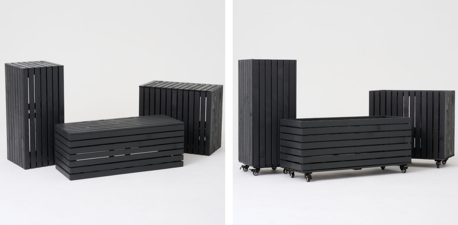 Wiekowózek Podstawka Podest Wózek pod Donicę Doniczkę na Kółkach Antracyt