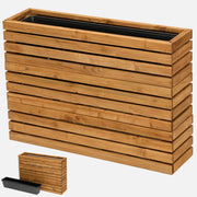 Schmaler Blumenkasten aus Holz mit Einsatz – Produktansicht