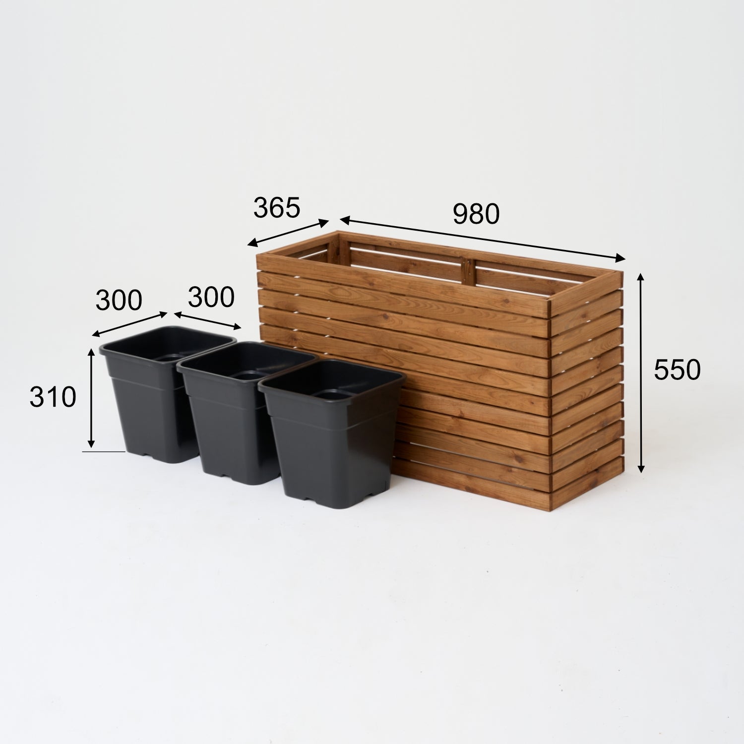 Duża donica ogrodowa wysoka z wkładem plastikowym 3x18l taras balkon ogród