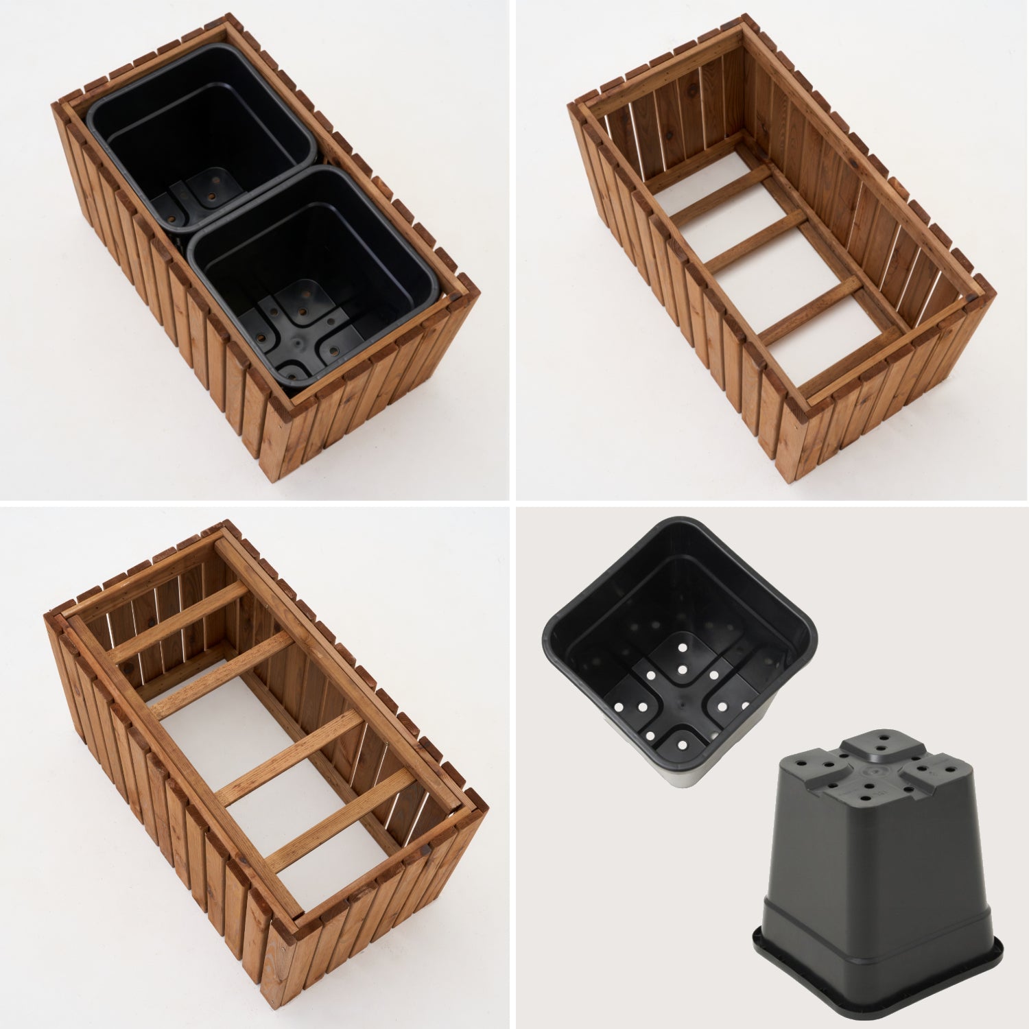 Duża donica ogrodowa prostokątna wkład plastikowy 2x18l taras balkon ogród