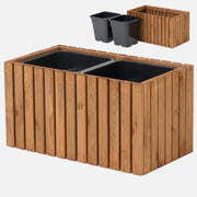 Duża donica ogrodowa prostokątna wkład plastikowy 2x18l taras balkon ogród