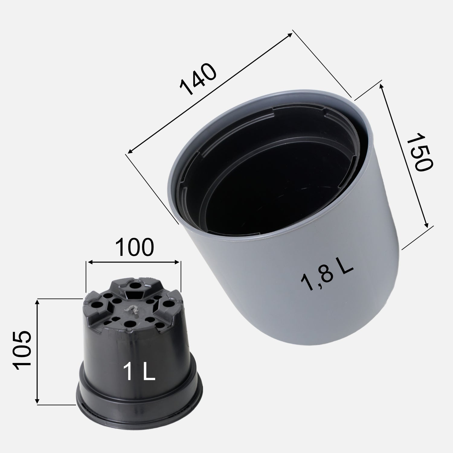 Mini doniczka naścienna 14x15cm - Donica do pergoli