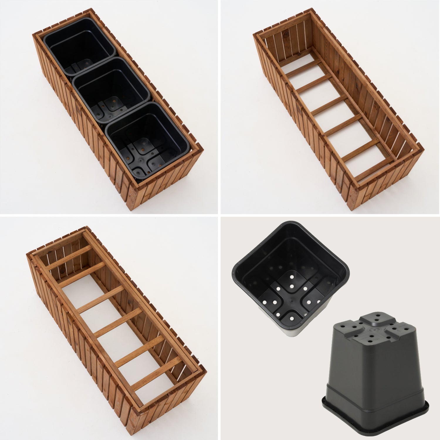 Duża donica ogrodowa prostokątna wkład plastikowy 3x18l taras balkon ogród