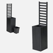 Donica ogrodowa drewniana z kratką pergola 157cm, wkład 1x18l, antracytowa