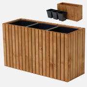 Duża donica ogrodowa wysoka z wkładem plastikowym 3x18l taras balkon ogród