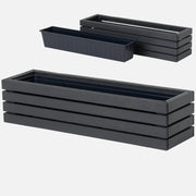 Balkon-Blumentopf 86 cm anthrazit + 14 l Einsatz für Balkon, Terrasse und Garten