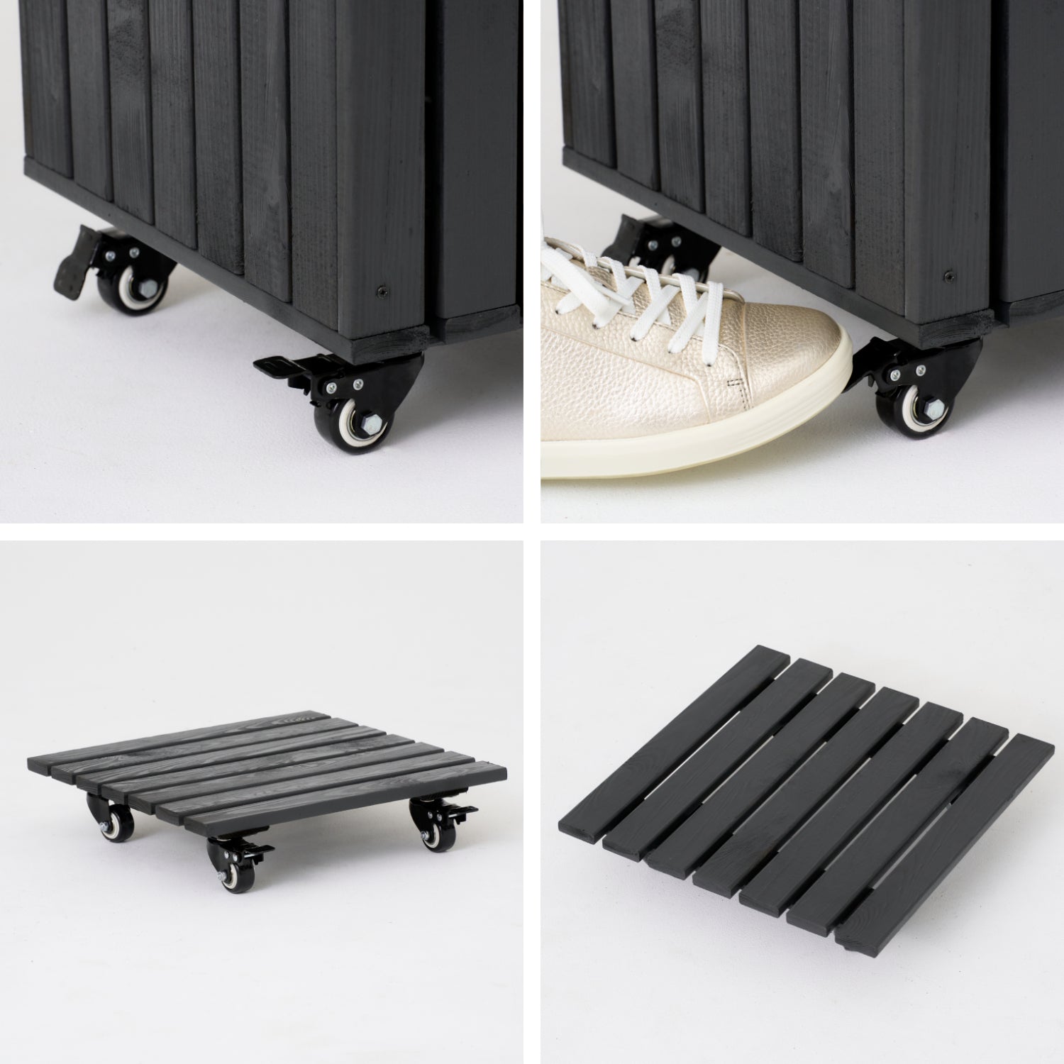 Wiekowózek Podstawka Podest Wózek pod Donicę Doniczkę na Kółkach Antracyt