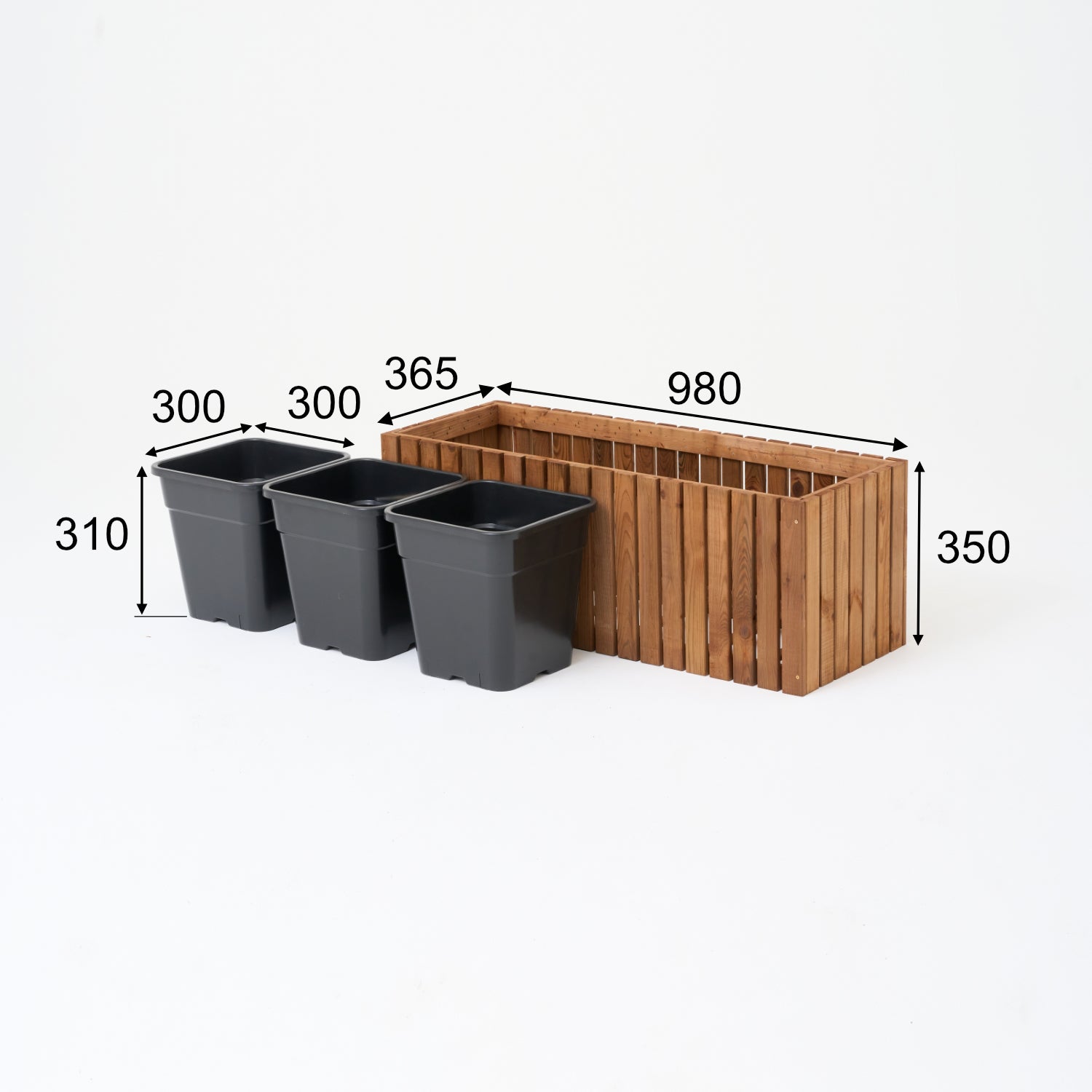 Duża donica ogrodowa prostokątna wkład plastikowy 3x18l taras balkon ogród