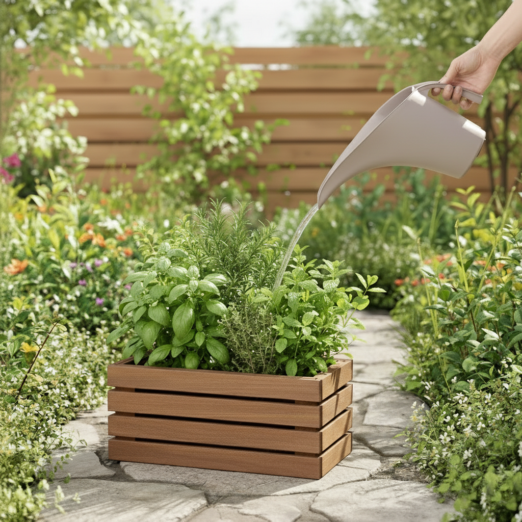 Konewka 2 l taupe szarobrązowa do podlewania roślin kwiatów ogród taras