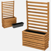 Jardinière de balcon étroite avec treillis et insert