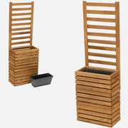 Jardinière de balcon étroite avec treillis et insert