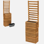 Jardinière de balcon étroite avec treillis et insert