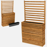 Jardinière de balcon étroite avec treillis et insert