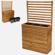 Houten plantenbak met klimrek 167 cm en inzet van 18 l