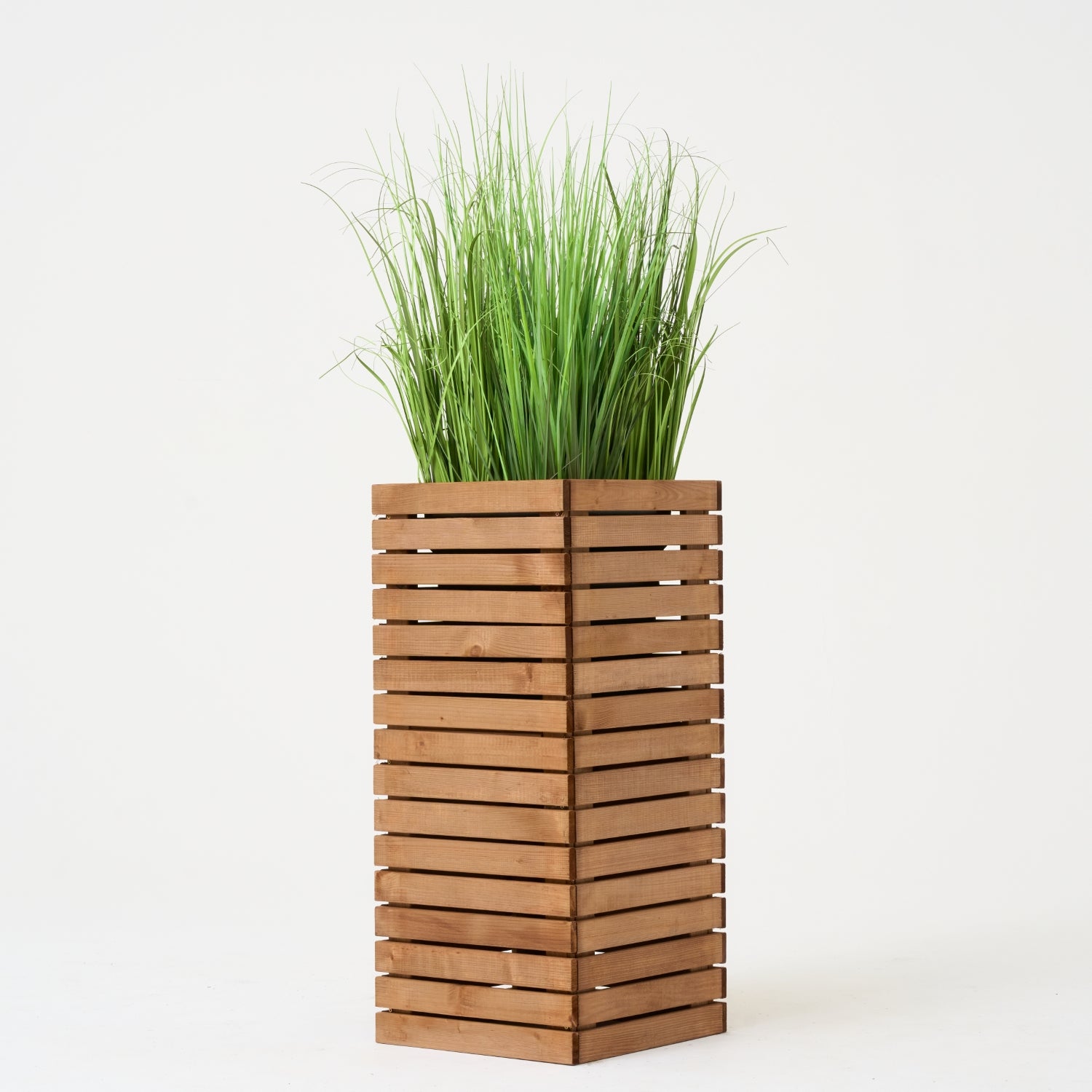 Duża donica ogrodowa drewniana wysoka 80 cm, wkład 1x18l taras balkon ogród