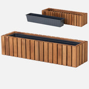 Donica balkonowa 86 cm brązowa + wkład 14 l balkon taras ogród