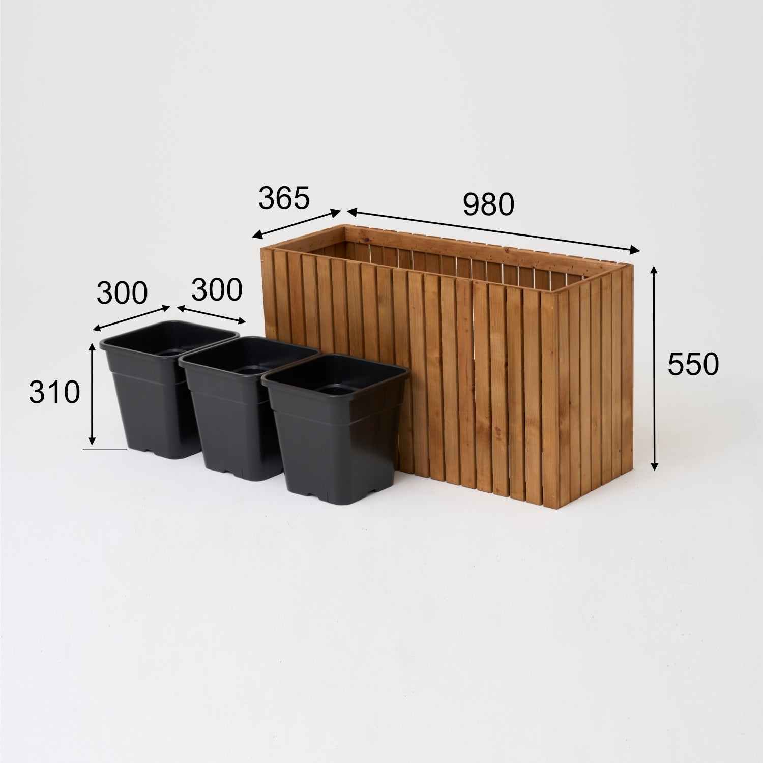 Duża donica ogrodowa wysoka z wkładem plastikowym 3x18l taras balkon ogród