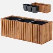 Duża donica ogrodowa prostokątna wkład plastikowy 3x18l taras balkon ogród