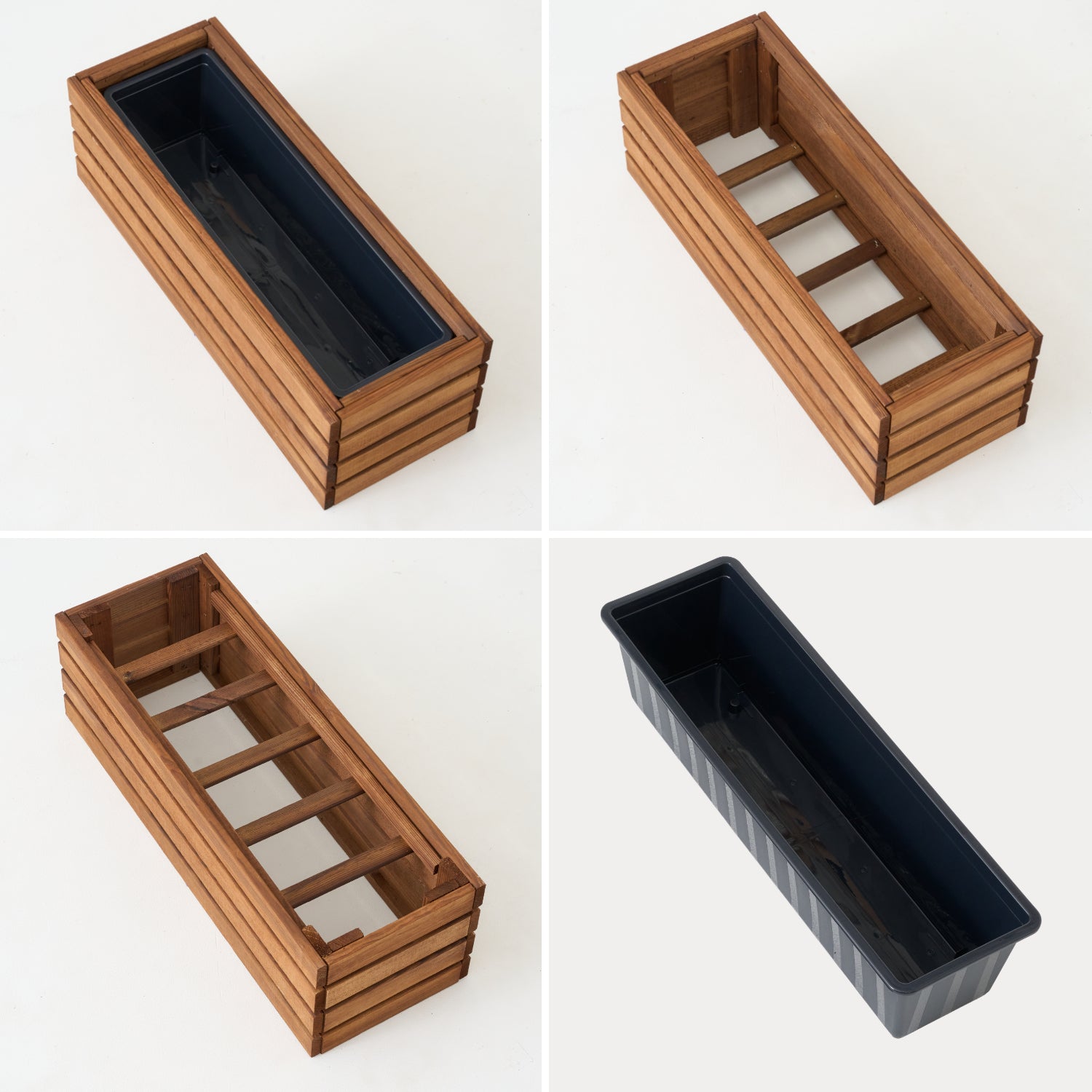 Balkonový květináč 65 cm hnědý + 11 l vložka balkon terasa zahrada