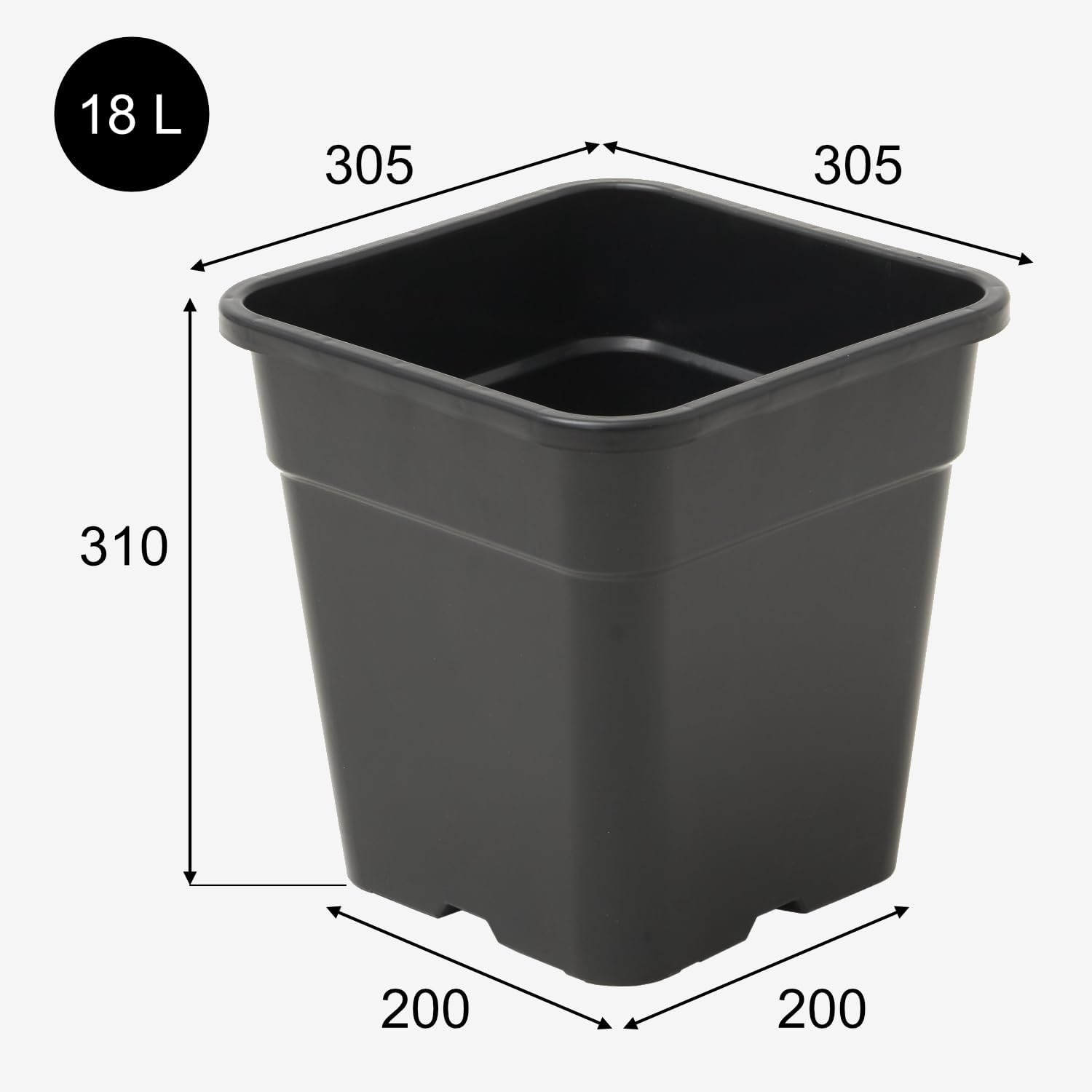 Vložka do květináče 18 l | Kbelík 30x30 cm 