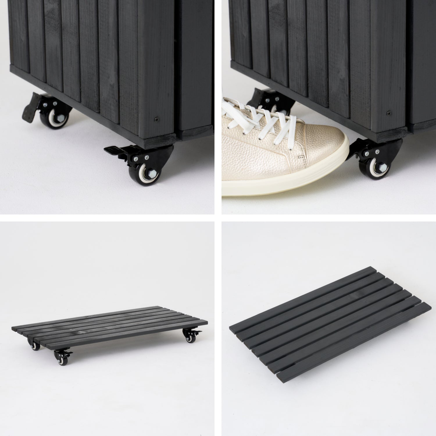 Wiekowózek Podstawka Podest Wózek pod Donicę Doniczkę na Kółkach Antracyt