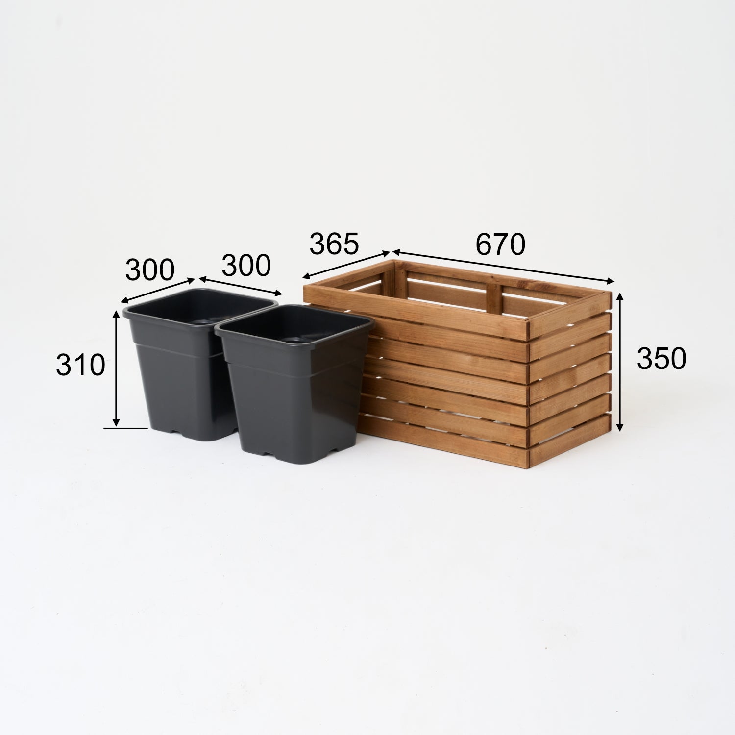 Donica ogrodowa prostokątna z wkładem plastikowym 2x18l taras balkon ogród