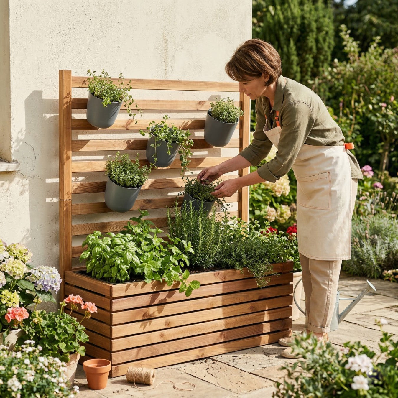 Mini doniczka naścienna 14x15cm - Donica do pergoli