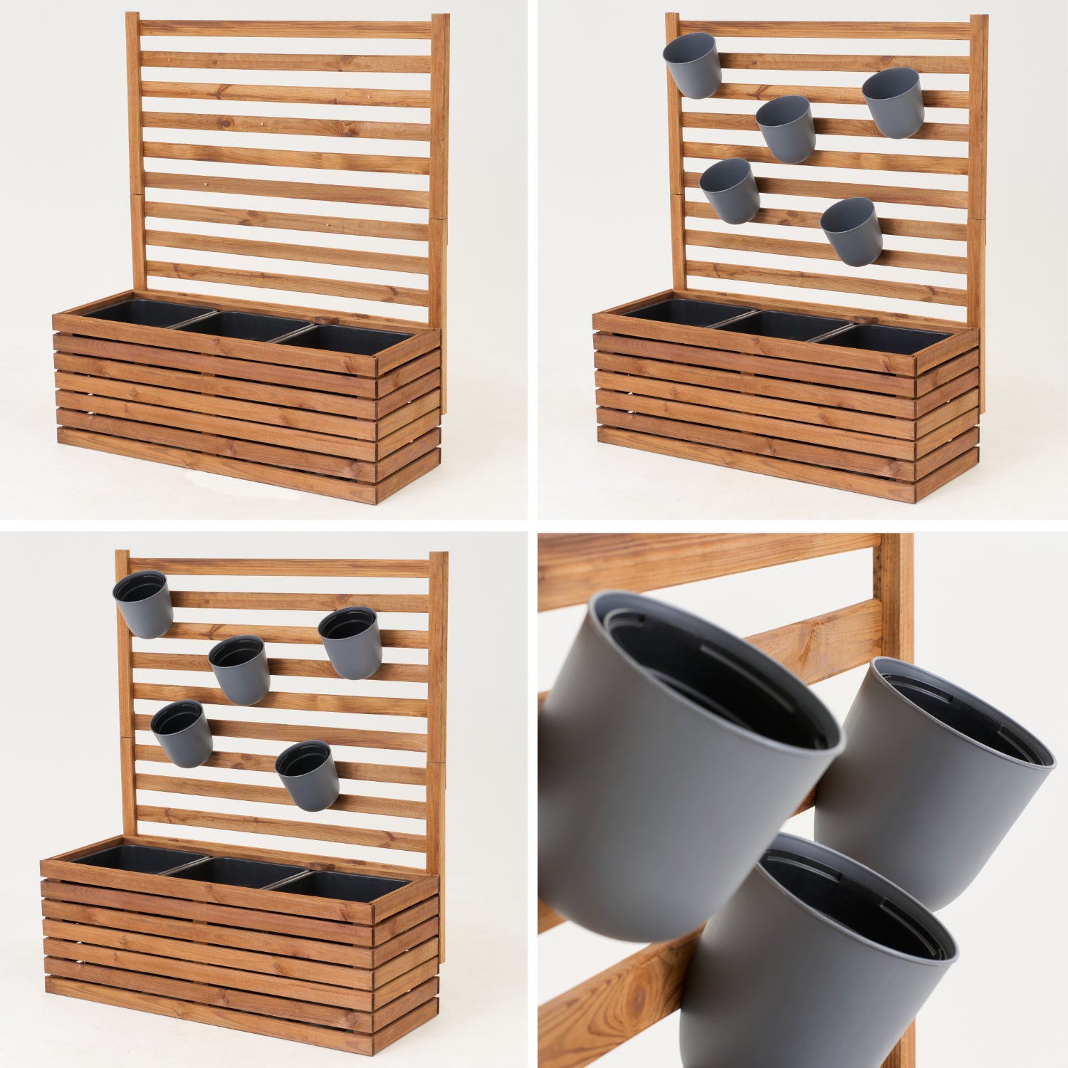 Mini doniczka naścienna 14x15cm - Donica do pergoli