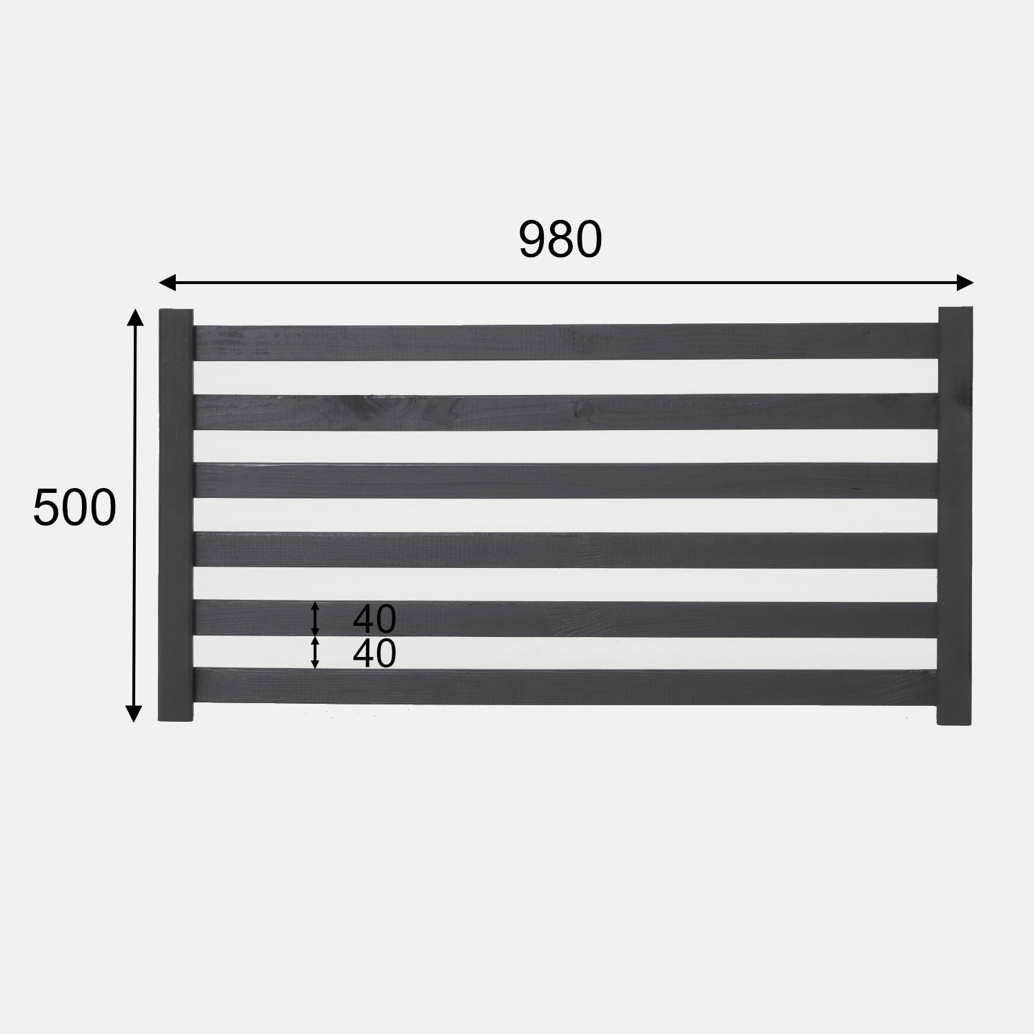 Modulární dřevěná pergola antracitová 98 x v50 cm