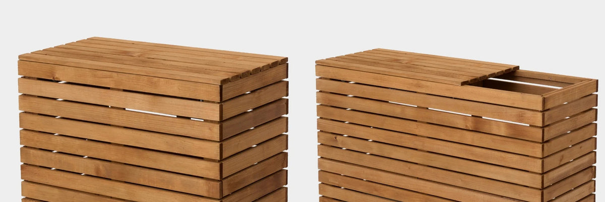 Deksel 67 x 36,5 cm op een plantenbak van 67 cm en op een deel van een plantenbak van 98 cm met horizontale planken